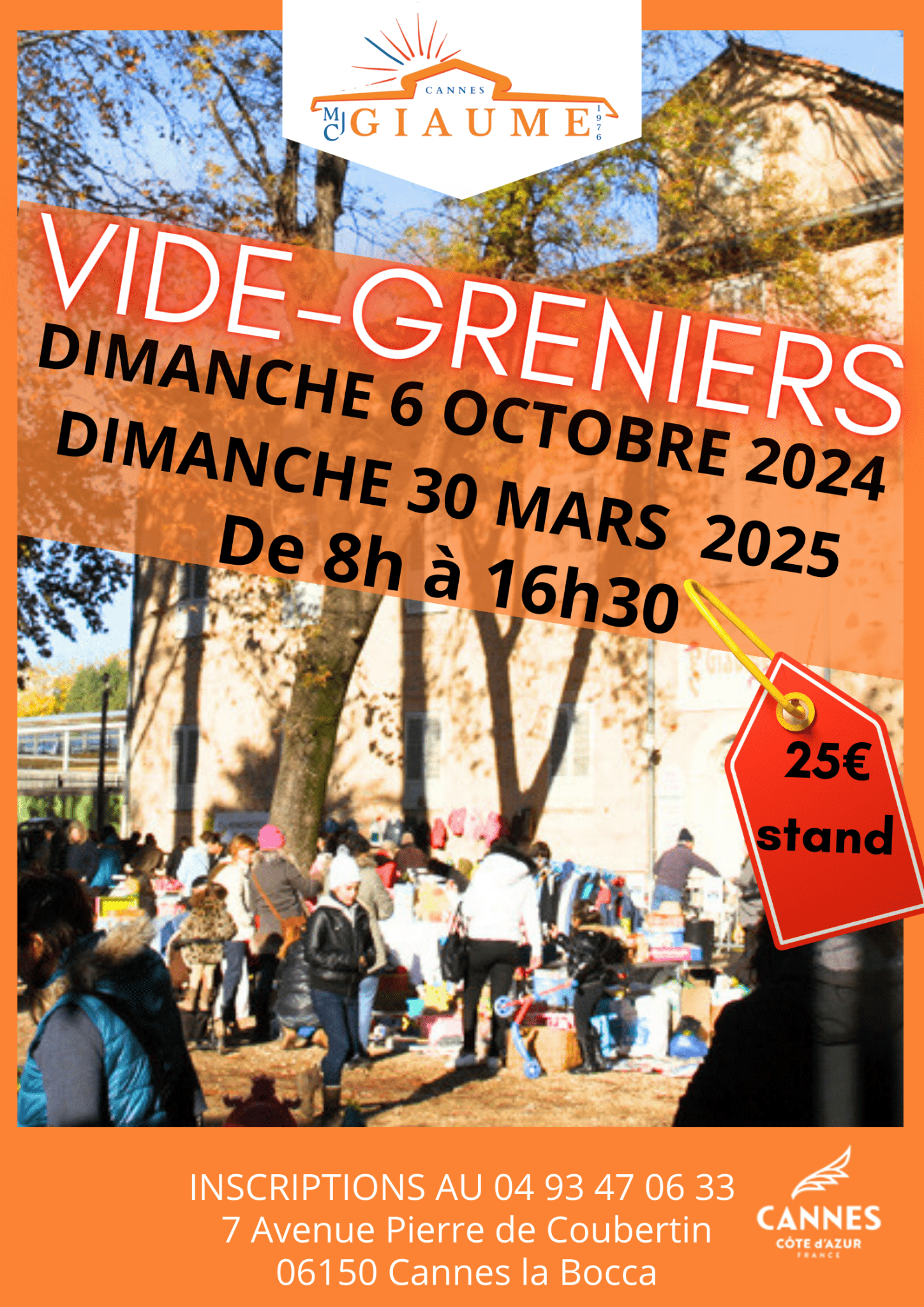 VIDE GRENIERS MJC cannes 2024/2025